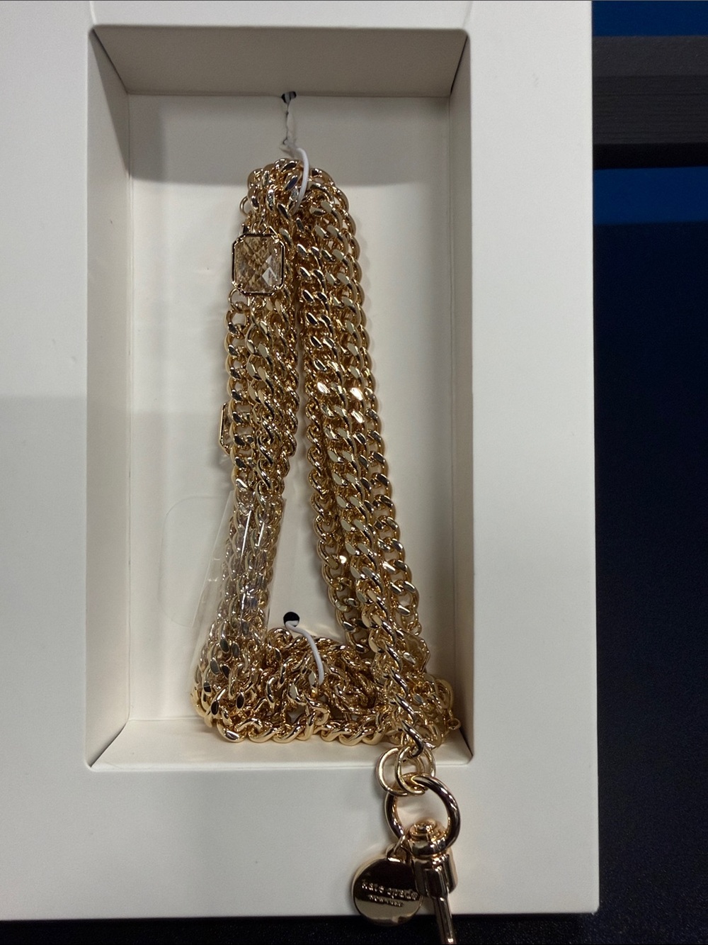 Kate Spade Gold Phone Crossbody Chain Strap - Picture 3 of 4